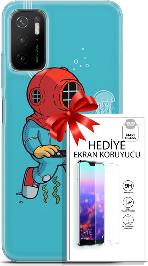 Xiaomi Poco M3 Pro 5G Kılıf Orijinal Seri Neo 08 Batman Dc Baskılı Kılıf + Ekran Koruyucu