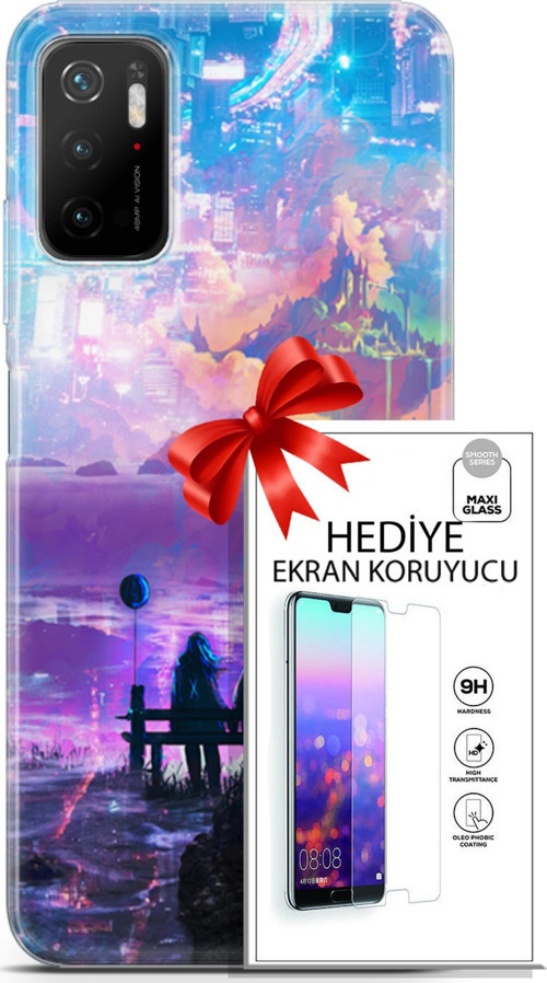 Xiaomi Poco M3 Pro 5G Kılıf Orijinal Seri Neo 25 Spider Man Miles Soyulmayan Kılıf + Ekran Koruyucu