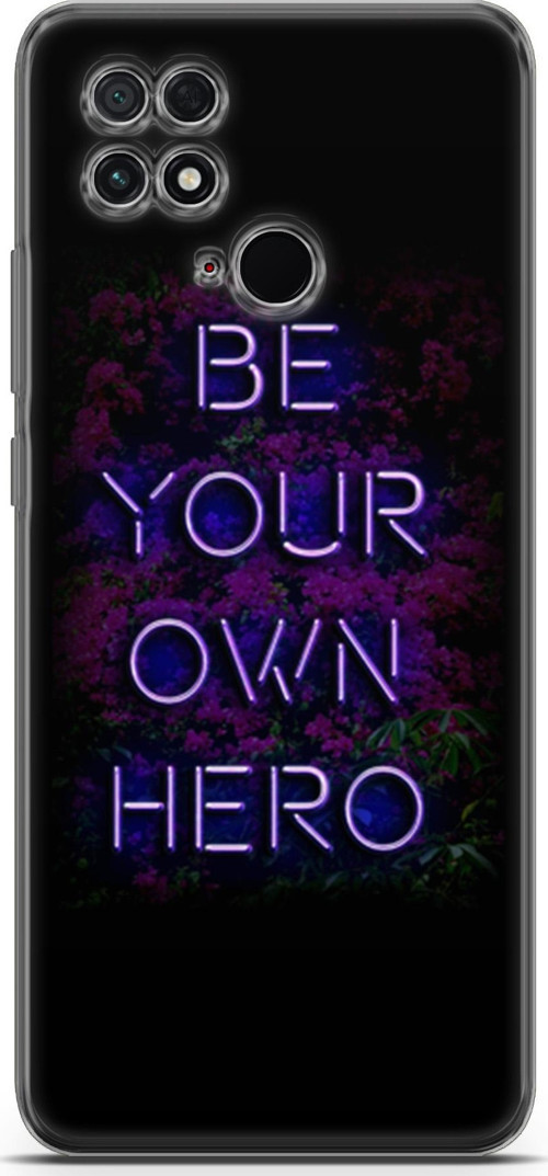 Xiaomi Poco C40 Kılıf Orijinal Seri Typo 15 Be Your Own Hero Kalın Silikon