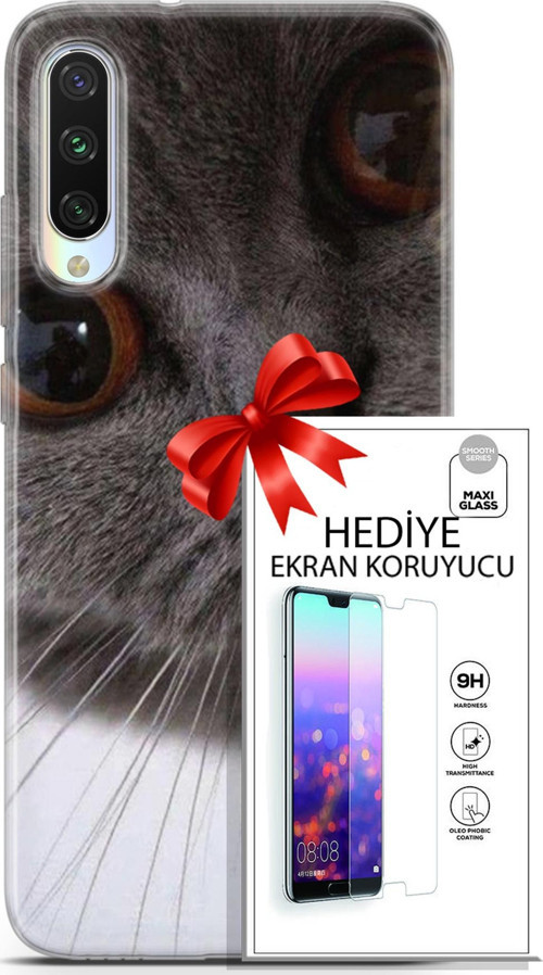 Xiaomi Mi A3 Kılıf Orijinal Seri Scotish-British 11 Pov British 4K Baskılı Kılıf + Ekran Koruyucu Fu