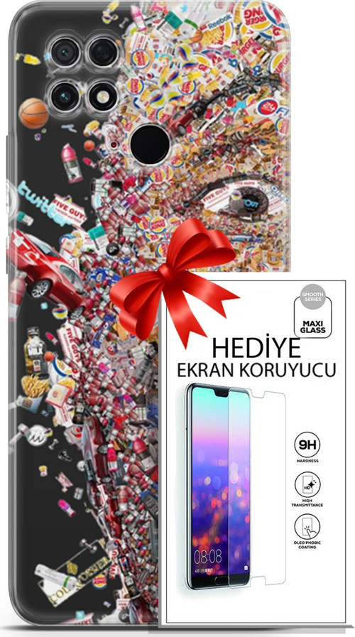 Xiaomi Poco C40 Kılıf Orijinal Seri Cardano 09 Fitness Uv Kılıf Ve Ekran Koruyucu
