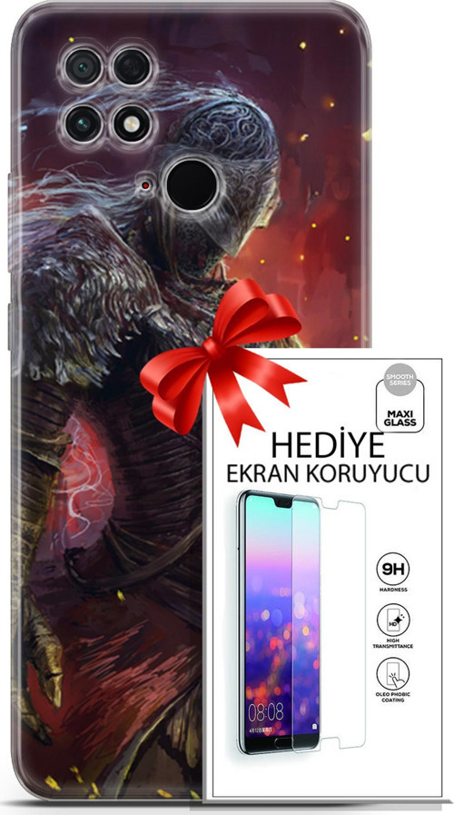 Xiaomi Poco C40 Kılıf Orijinal Seri Cardano 30 Şövalye Kenarları Şeffaf Kapak Ve Ekran Koruyucu