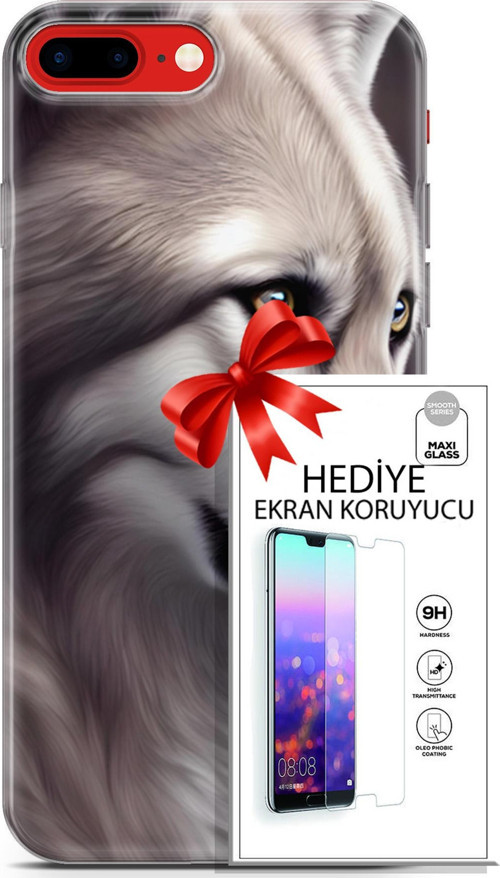 Apple İphone 7 Plus - 8 Plus Kılıf Orijinal Seri Dogs 01 Yakışıklı Kurt Telefon Kılıfı + Ekran Koruyucu