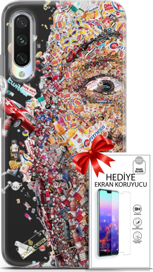 Xiaomi Mi A3 Kılıf Orijinal Seri Cardano 09 Fitness Uv Kılıf Ve Ekran Koruyucu