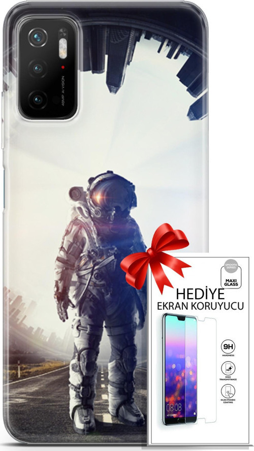 Xiaomi Poco M3 Pro 5G Kılıf Orijinal Seri Algorand 22 Astro Kap + Ekran Koruyucu