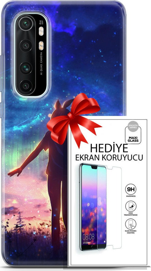 Xiaomi Mi Note 10 Lite Kılıf Orijinal Seri Fantasy 26 Tavşan Kulaklı Soft Kapak + Ekran Koruyucu