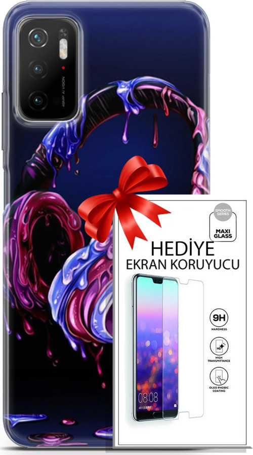 Xiaomi Poco M3 Pro 5G Kılıf Orijinal Seri Cardano 14 Kulaklık Cover Kılıf + Ön Ekran Koruyucu