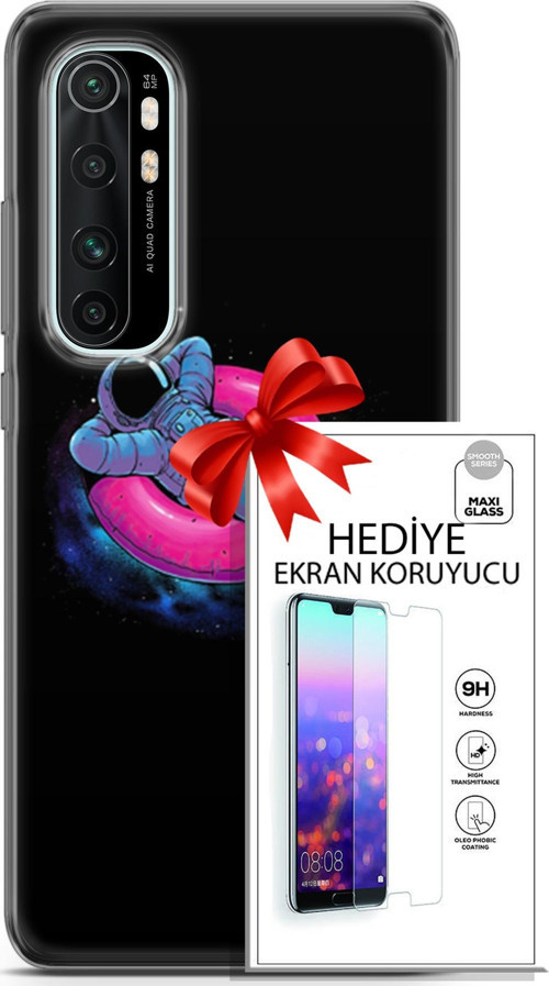 Xiaomi Mi Note 10 Lite Kılıf Orijinal Seri Neo 09 Darkseid Uv Kılıf Ve Ekran Koruyucu