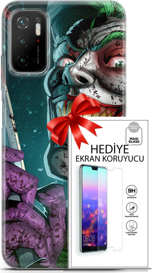 Xiaomi Poco M3 Pro 5G Kılıf Orijinal Seri Dc 01 Bıçaklı Joker Telefon Kılıfı + Ekran Koruyucu