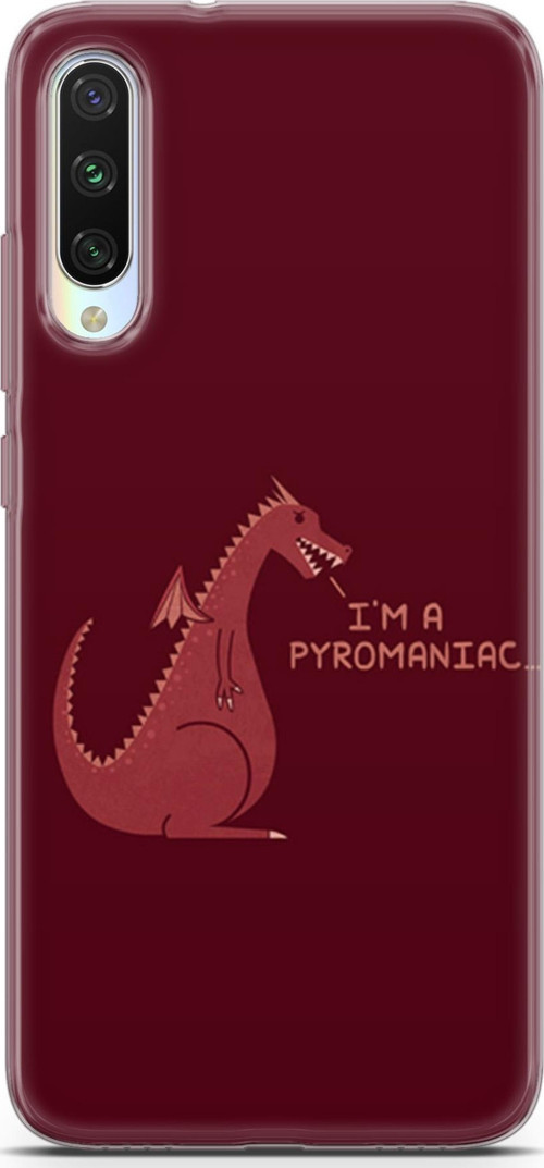 Xiaomi Mi A3 Kılıf Orijinal Seri Typo 07 I'M A Pyromaniac Desenli Kılıf