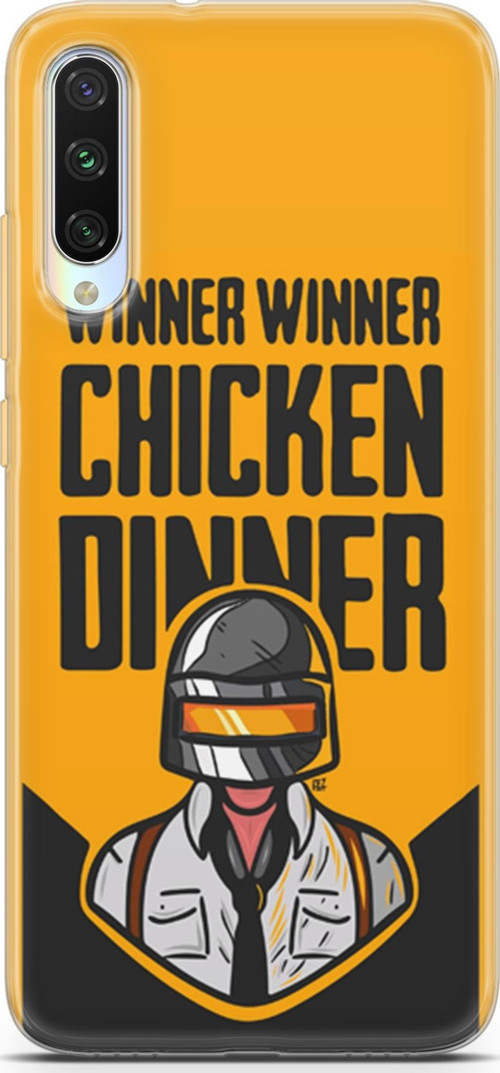 Xiaomi Mi A3 Kılıf Orijinal Seri Typo 17 Winner Chicken Dinner Yumuşak Kılıf