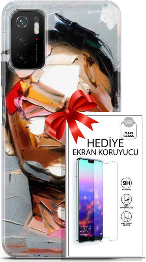 Xiaomi Poco M3 Pro 5G Kılıf Orijinal Seri Soul 01 Suratsız Telefon Kılıfı + Ekran Koruyucu