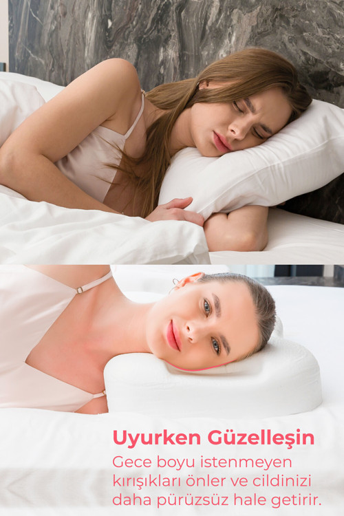 Lotus Beauty Pillow Kırışıklık Önleyici Ortopedik Güzellik Yastığı Ortopedik Yastık Hyaluronik Asit