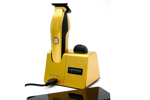 Gold Recharge Trimmer Tıraş Makinesi – 3 Şarj Yöntemi, RGB LED, Çıkarılabilir Pil