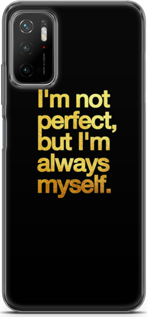 Xiaomi Poco M3 Pro 5G Kılıf Orijinal Seri Typo 20 I'M Not Perfect Renkli Kılıf