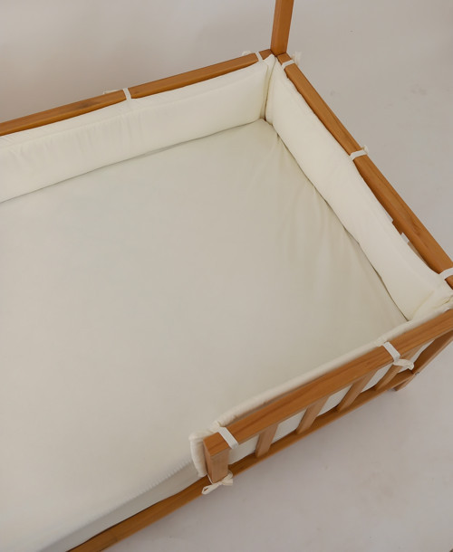100x200 cm Montessori Yataklar İçin Yan Koruma Seti Ekru