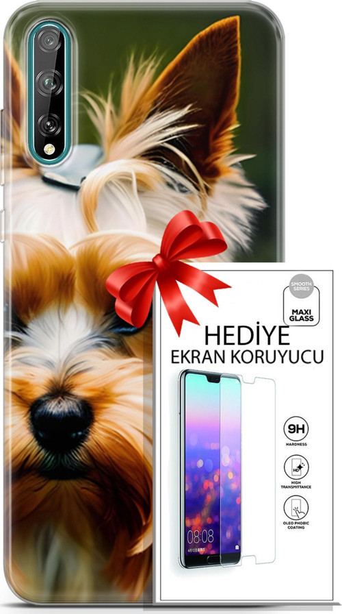 Huawei P Smart S 2020 Kılıf Orijinal Seri Dogs 13 Yorkshire Terriyer Case Kapak Ekran Koruyucu