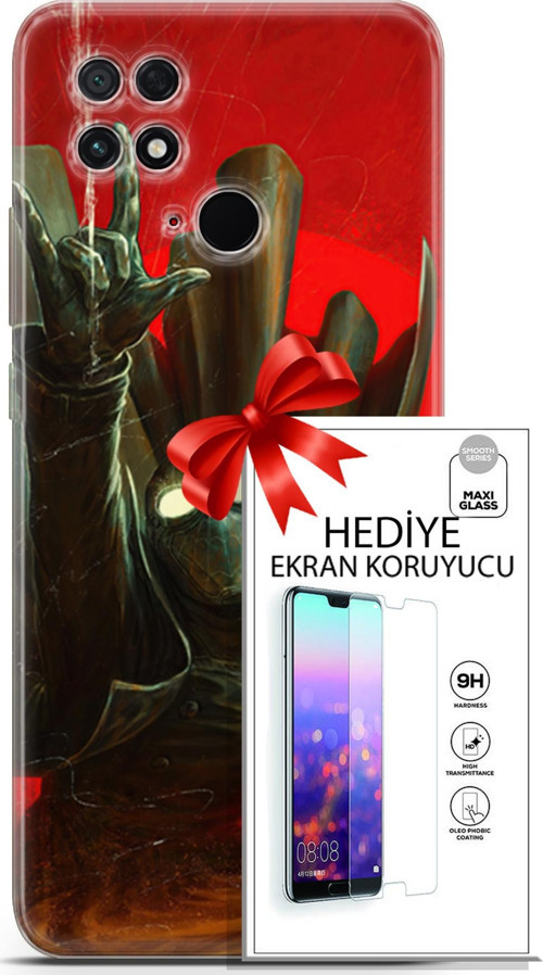 Xiaomi Poco C40 Kılıf Orijinal Seri Dc 18 Spider Man Noir Parlak Kılıf + Ekran Koruyucu Full Koruma