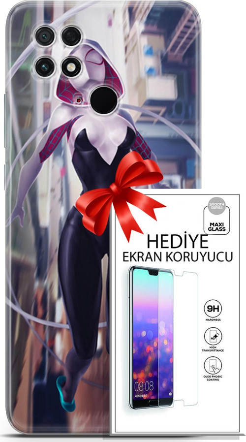 Xiaomi Poco C40 Kılıf Orijinal Seri Dc 26 Spider Girls Soft Kapak + Ekran Koruyucu