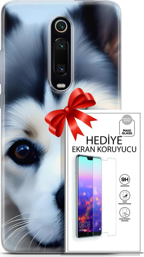 Xiaomi Mi 9T Pro Kılıf Orijinal Seri Dogs 12 Shiba Tasarım Kılıf + Ekran Koruyucu