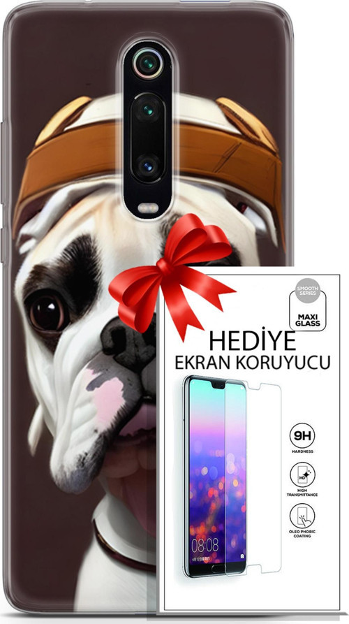 Xiaomi Mi 9T Pro Kılıf Orijinal Seri Dogs 26 Mastiff Soft Kapak + Ekran Koruyucu