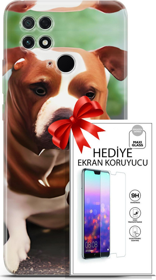 Xiaomi Poco C40 Kılıf Orijinal Seri Dogs 29 American Staffordshire Leke Tutmaz Kapak + Ekran Koruyucu