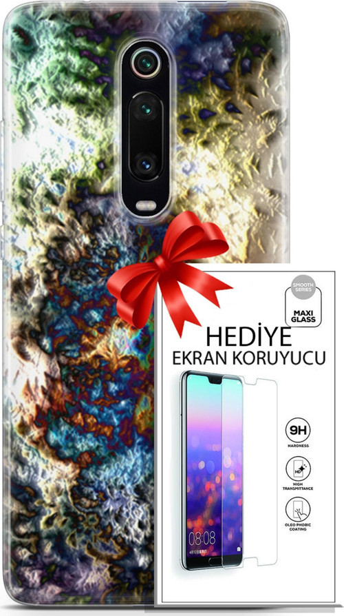 Xiaomi Mi 9T Pro Kılıf Orijinal Seri Nature 13 Volkanik Case Kapak Ekran Koruyucu