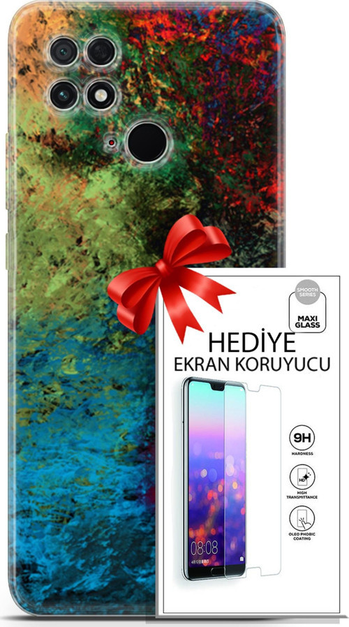 Xiaomi Poco C40 Kılıf Orijinal Seri Nature 16 Tuval Hediyelik Kılıf Ve Ekran Koruyucu