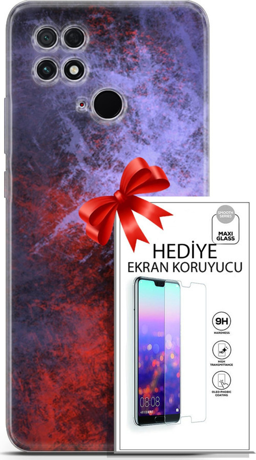 Xiaomi Poco C40 Kılıf Orijinal Seri Nature 18 Karışık Parlak Kılıf + Ekran Koruyucu Full Korumake