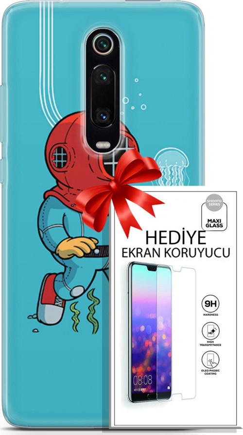 Xiaomi Mi 9T Pro Kılıf Orijinal Seri Neo 08 Batman Dc Baskılı Kılıf + Ekran Koruyucu