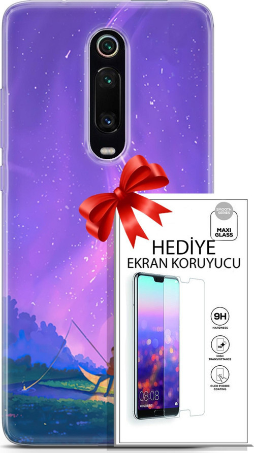 Xiaomi Mi 9T Pro Kılıf Orijinal Seri Neo 15 Clowhunter Kalın Silikon + Ekran Koruyucu