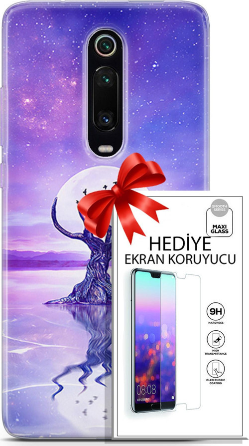 Xiaomi Mi 9T Pro Kılıf Orijinal Seri Neo 30 Carnage Kenarları Şeffaf Kapak Ve Ekran Koruyucu