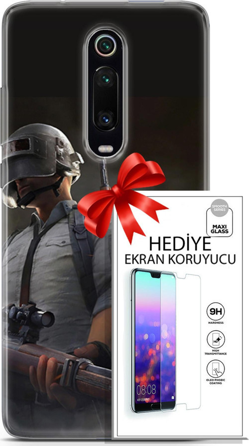Xiaomi Mi 9T Pro Kılıf Orijinal Seri Pubg 02 Battlegrounds Kapak Ve Ekran Koruyucu