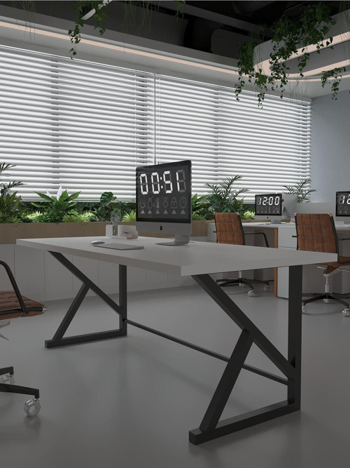 Profesyonel Ofis Masası OF46002-1-180 Beyaz 36 mm Kalınlık - 180 X 90 cm