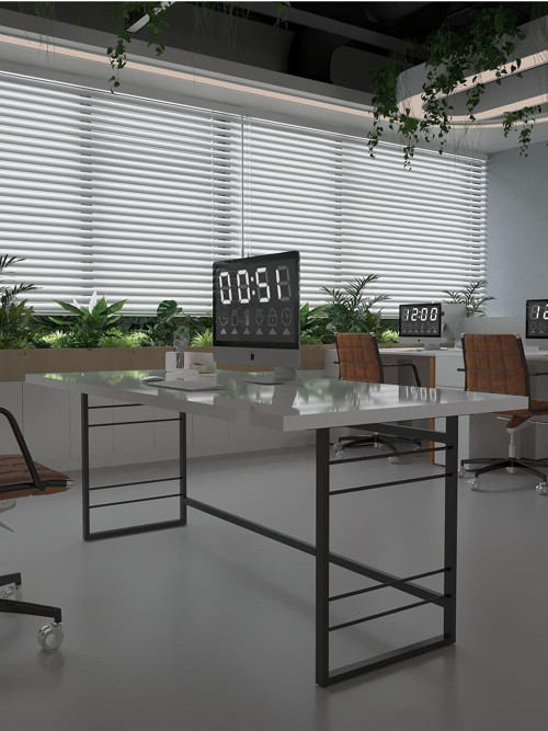 Profesyonel Ofis Masası OF46004-1-140 Beyaz 36 mm Kalınlık - 140 X 90 cm