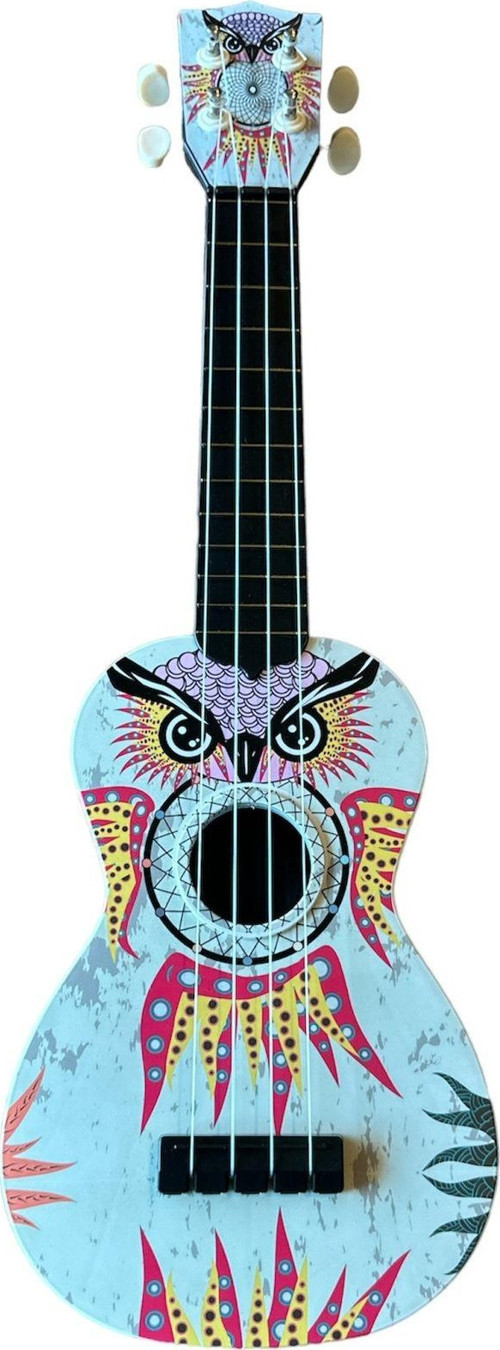 Soprano Ukulele Baykuş Desen Kapak