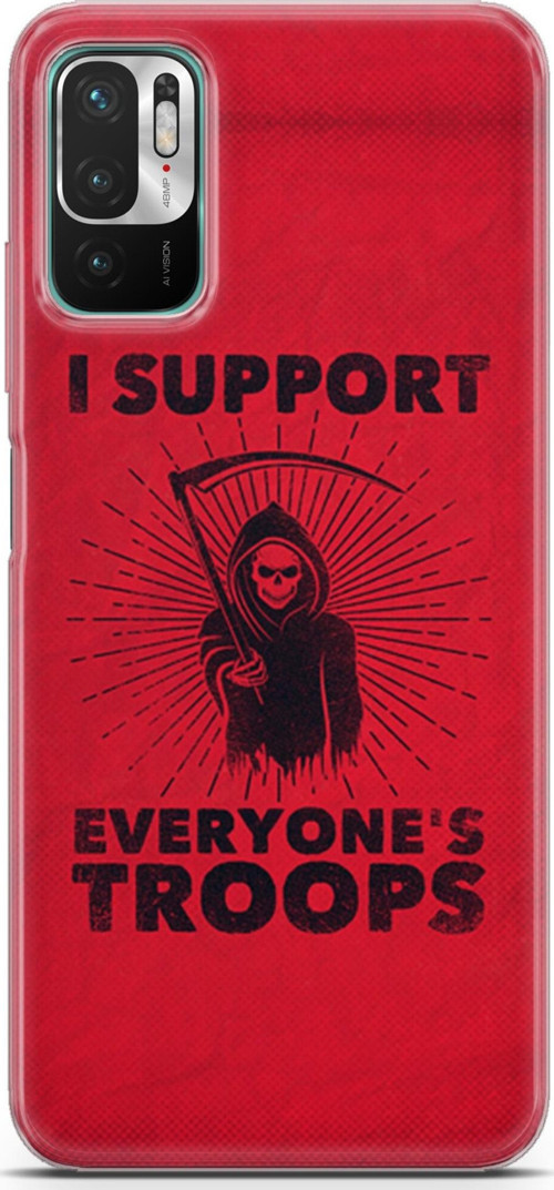 Xiaomi Redmi Note 10 5G Kılıf Orijinal Seri Typo 11 I Support Everyone'S Troops 4K Baskılı Kılıf