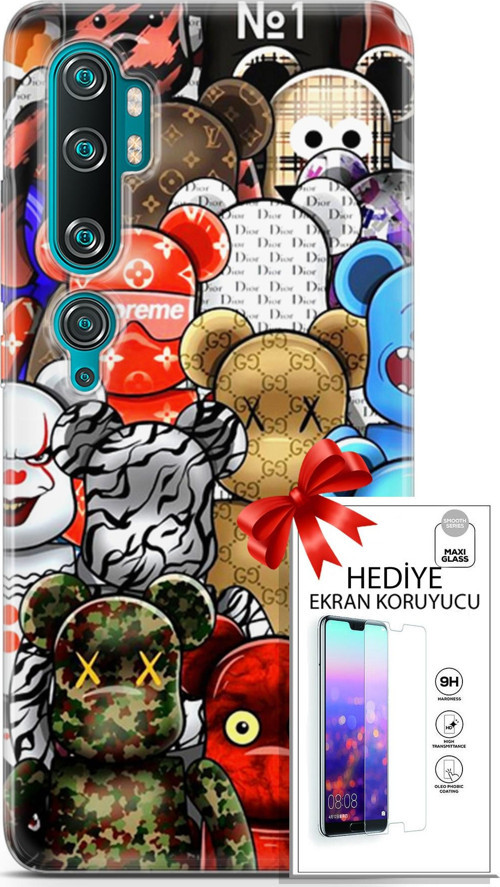 Xiaomi Mi Note 10 Kılıf Orijinal Seri Bounce 13 Louisa Burke Case Kapak Ekran Koruyucu