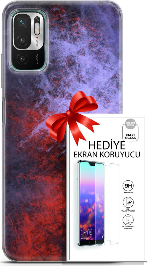 Xiaomi Redmi Note 10 5G Kılıf Orijinal Seri Nature 18 Karışık Parlak Kılıf + Ekran Koruyucu Full Koruma