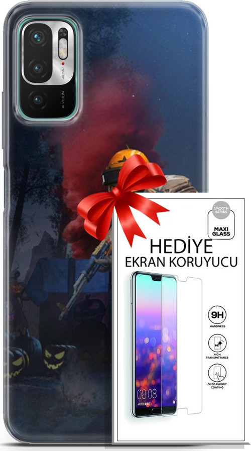 Xiaomi Redmi Note 10 5G Kılıf Orijinal Seri Pubg 25 Çatışma Soyulmayan Kılıf + Ekran Koruyucu Full Koruma