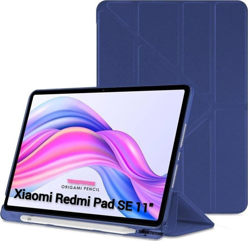 Xiaomi Redmi Pad SE 11 Inç Tablet Uyumlu Kılıf Katlanır Kalemlikli Standlı Uyku Modlu Akıllı Kapak
