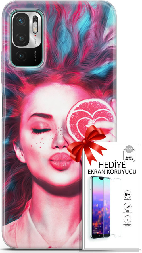 Xiaomi Redmi Note 10 5G Kılıf Orijinal Seri Algorand 08 Greyfurt Baskılı Kılıf + Ekran Koruyucu