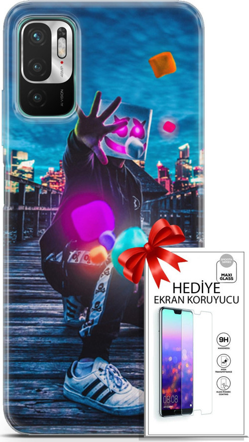 Xiaomi Redmi Note 10 5G Kılıf Orijinal Seri Algorand 10 Köprü Full Hd Kılıf + Ekran Koruyucu
