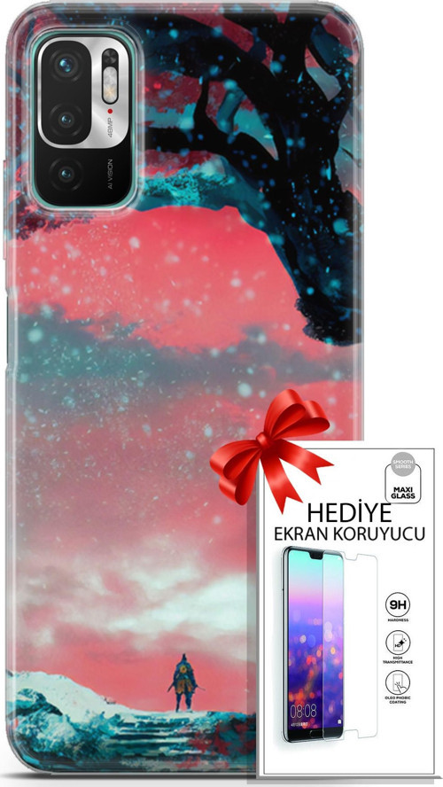 Xiaomi Redmi Note 10 5G Kılıf Orijinal Seri Algorand 23 Şövalye Telefon Kabı Ve Ekran Koruyucu