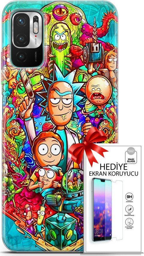 Xiaomi Redmi Note 10 5G Kılıf Orijinal Seri Bounce 03 Hattie May Arka Kapak + Ekran Koruyucu