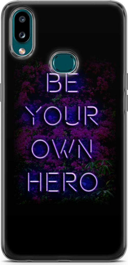 Samsung Galaxy A10S Kılıf Orijinal Seri Typo 15 Be Your Own Hero Kalın Silikon