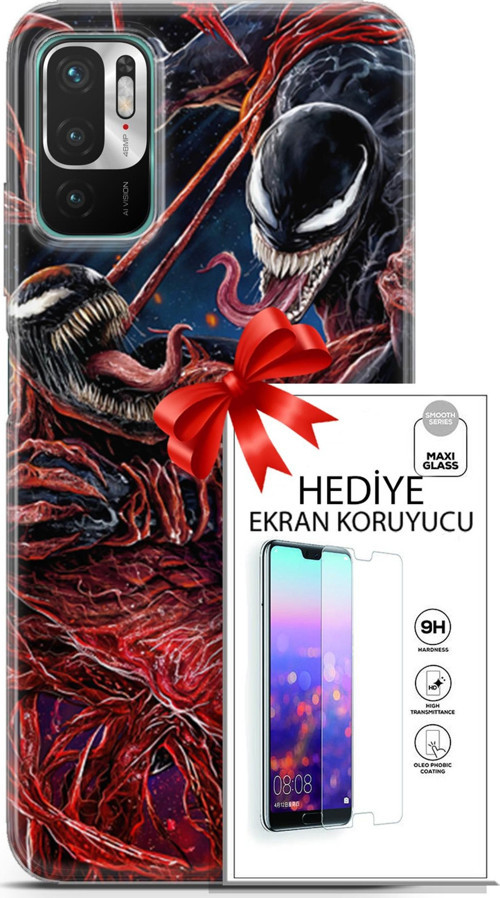 Xiaomi Redmi Note 10 5G Kılıf Orijinal Seri Cardano 22 Monsters Kap + Ekran Koruyucu
