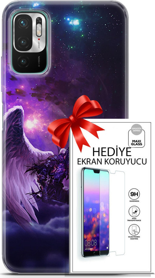 Xiaomi Redmi Note 10 5G Kılıf Orijinal Seri Cardano 23 Melek Telefon Kabı Ve Ekran Koruyucu