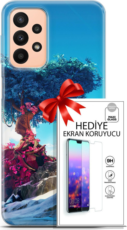 Samsung Galaxy A23 4G Kılıf Orijinal Seri Neo 04 Spiderman Silikon Kılıf + Ekran Koruyucu Full Koruma