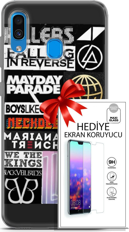 Samsung Galaxy A20 Kılıf Orijinal Seri Punky 28 Killers İz Bırakmayan Kılıf + Ön Ekran Koruyucu